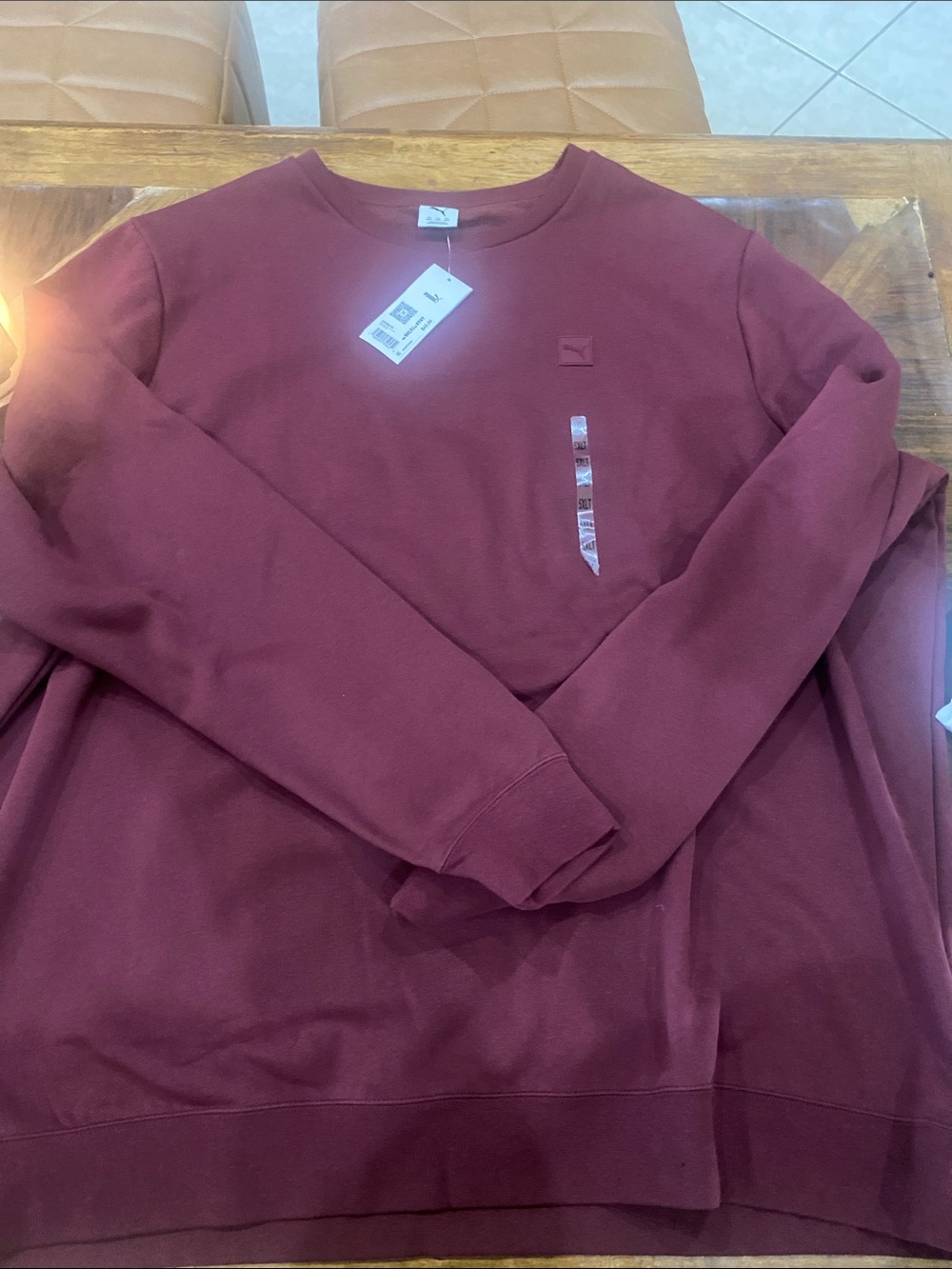 Puma Deep Maroon Crewneck Sweatshirt